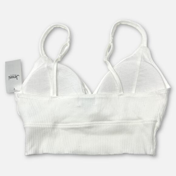 Jenni Intimates NWT Womens 2 Pack Padded Bralettes Adjustable Size L Angel White - Picture 6 of 7